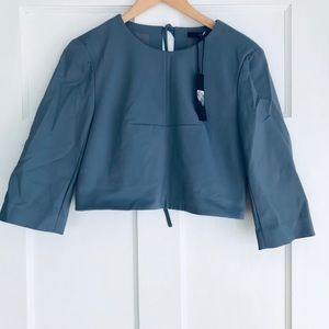 Tibi Agathe three-quarter length sleeves, crop top